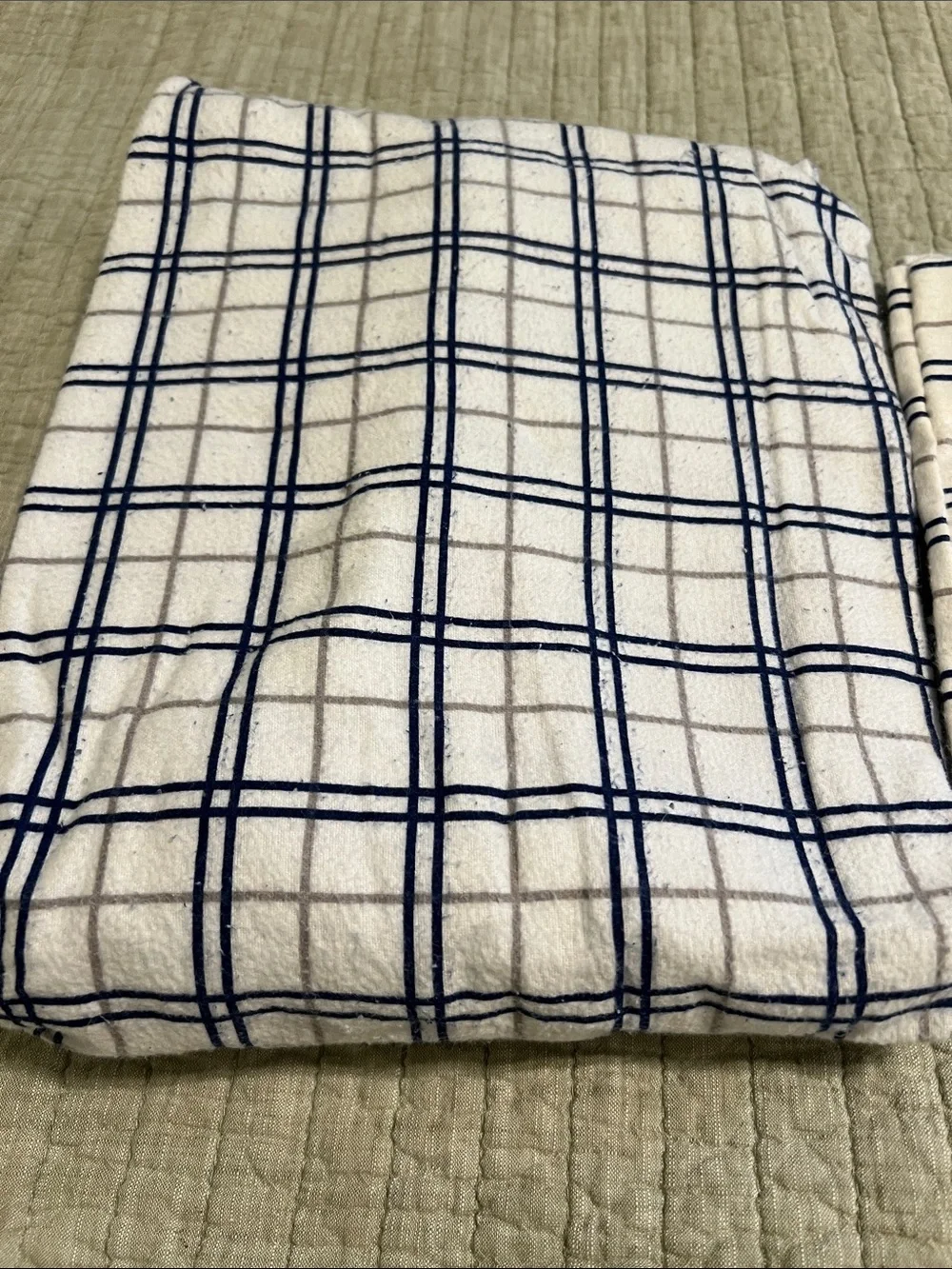 🔥🔥BROOKS BROTHERS Square Brook Plaid Flannel Sheet Set